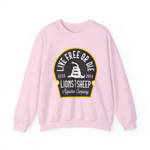 Lions Not Sheep "Live Free or Die" Unisex Crewneck Sweatshirt