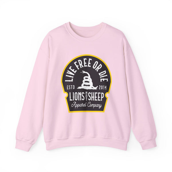 Lions Not Sheep "Live Free or Die" Unisex Crewneck Sweatshirt