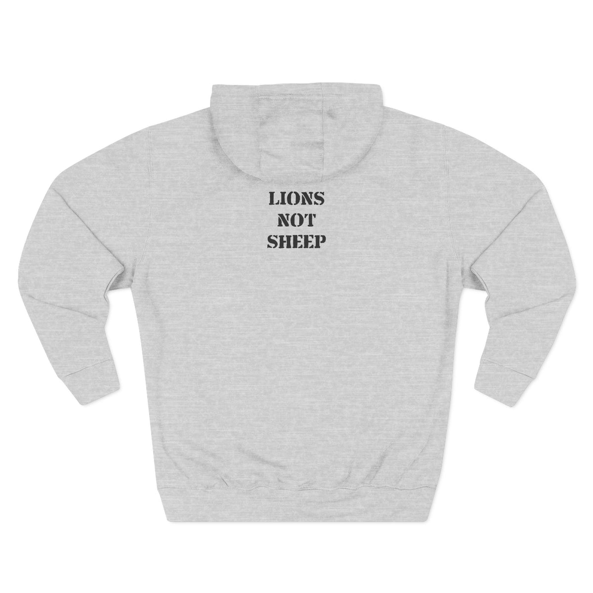Lions Not Sheep &quot;Free Man&quot; Three-Panel Fleece Hoodie