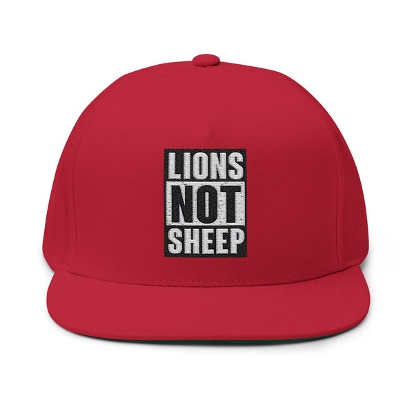 Lions Not Sheep "Straight Outta" Flat Bill Hat Old