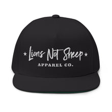 Lions Not Sheep "Apparel Co." Flat Bill Hat - Dark Version Old