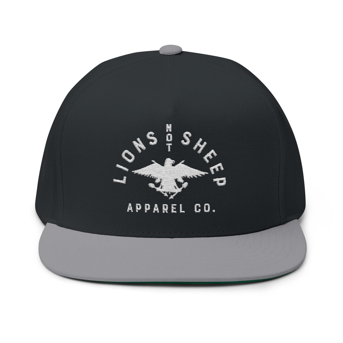 Lions Not Sheep &quot;Vintage Eagle&quot; Flat Bill Hat - Dark Version