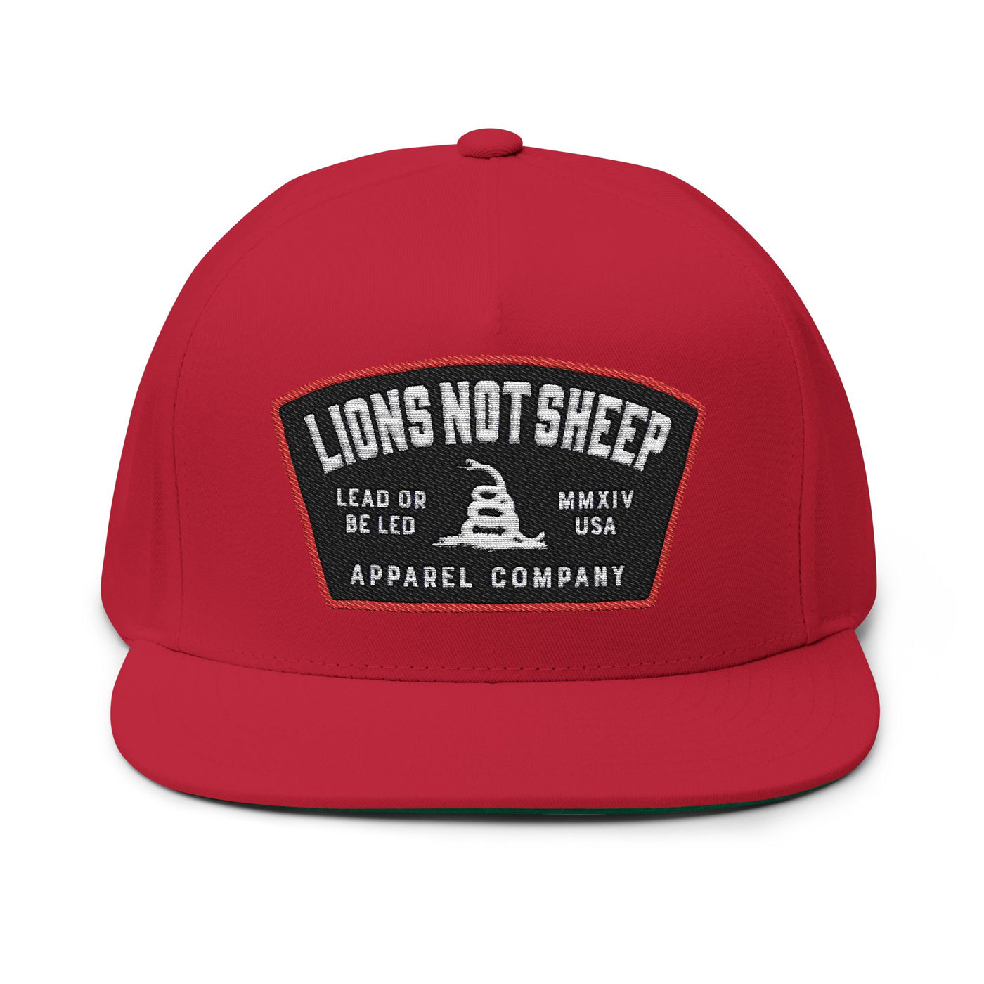 Lions Not Sheep "Lead From the Front" Flat Bill Hat Old