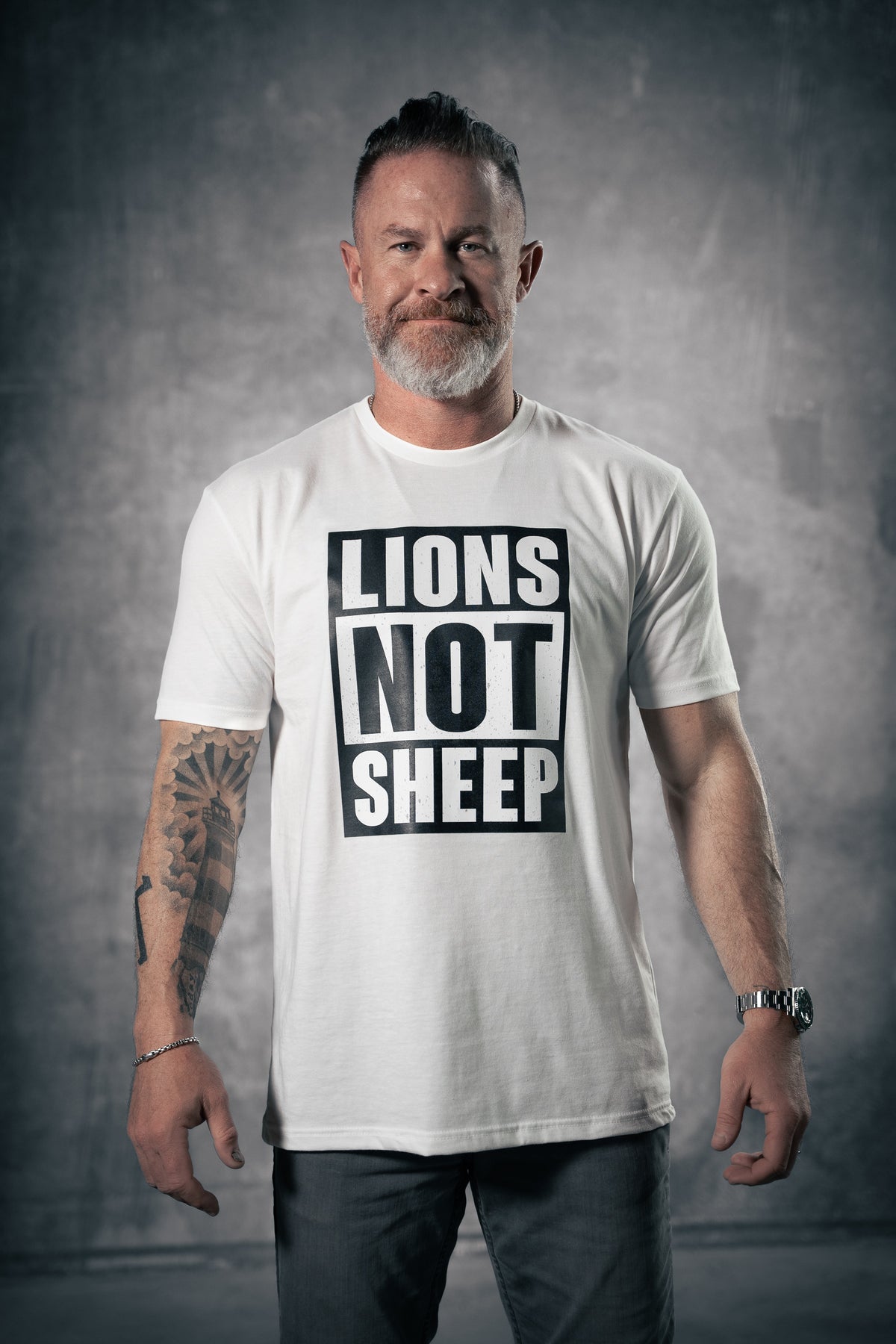 LIONS NOT SHEEP &quot;STRAIGHT OUTTA&quot; Tee - Lions Not Sheep ®