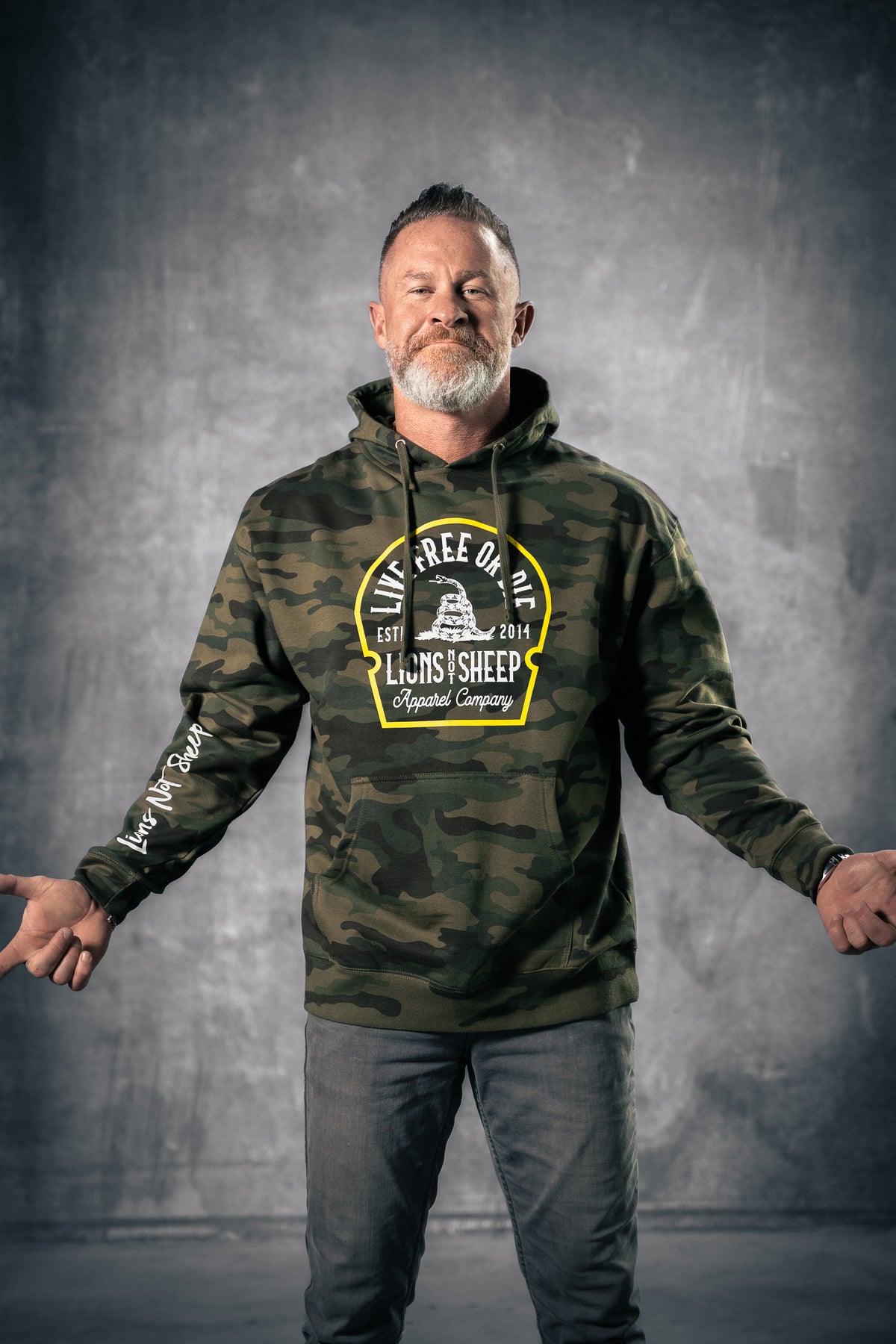 Live Free or Die Green Camo Hoodie - Lions Not Sheep ®