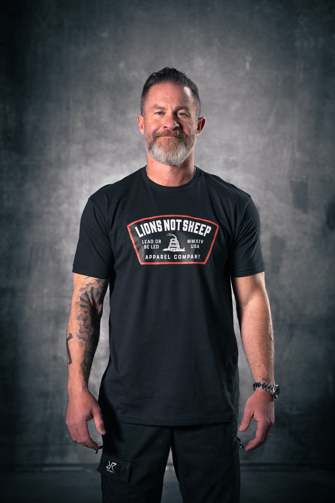 LEAD FROM THE FRONT Tee (White or Black) - Lions Not Sheep ®