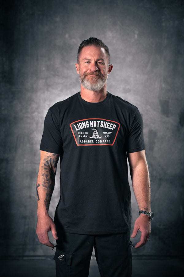 LEAD FROM THE FRONT Tee (White or Black) - Lions Not Sheep ®