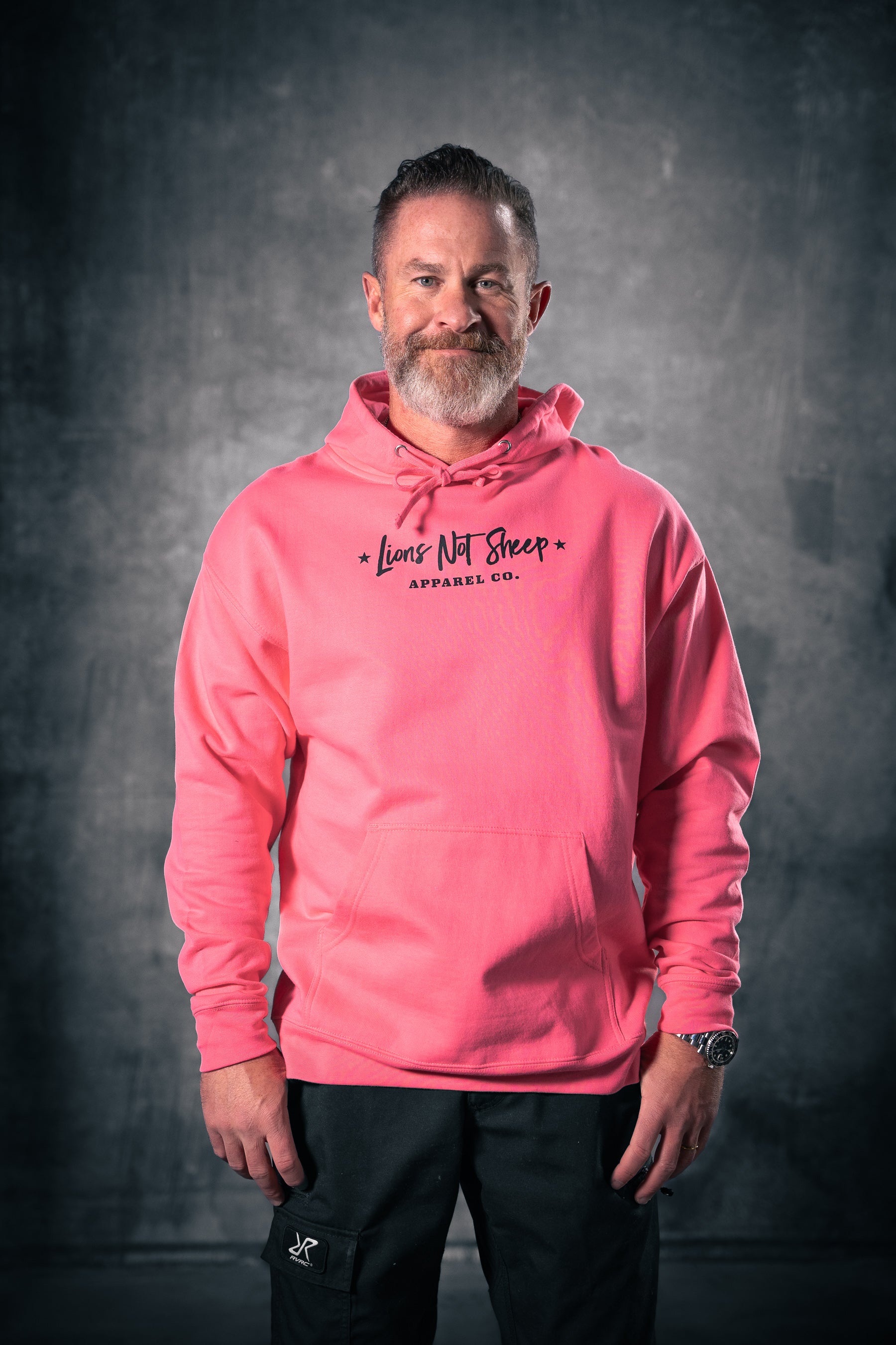 Lions Not Sheep "Apparel Co." Unisex Pullover Hoodie (Pink) - Lions Not Sheep ®