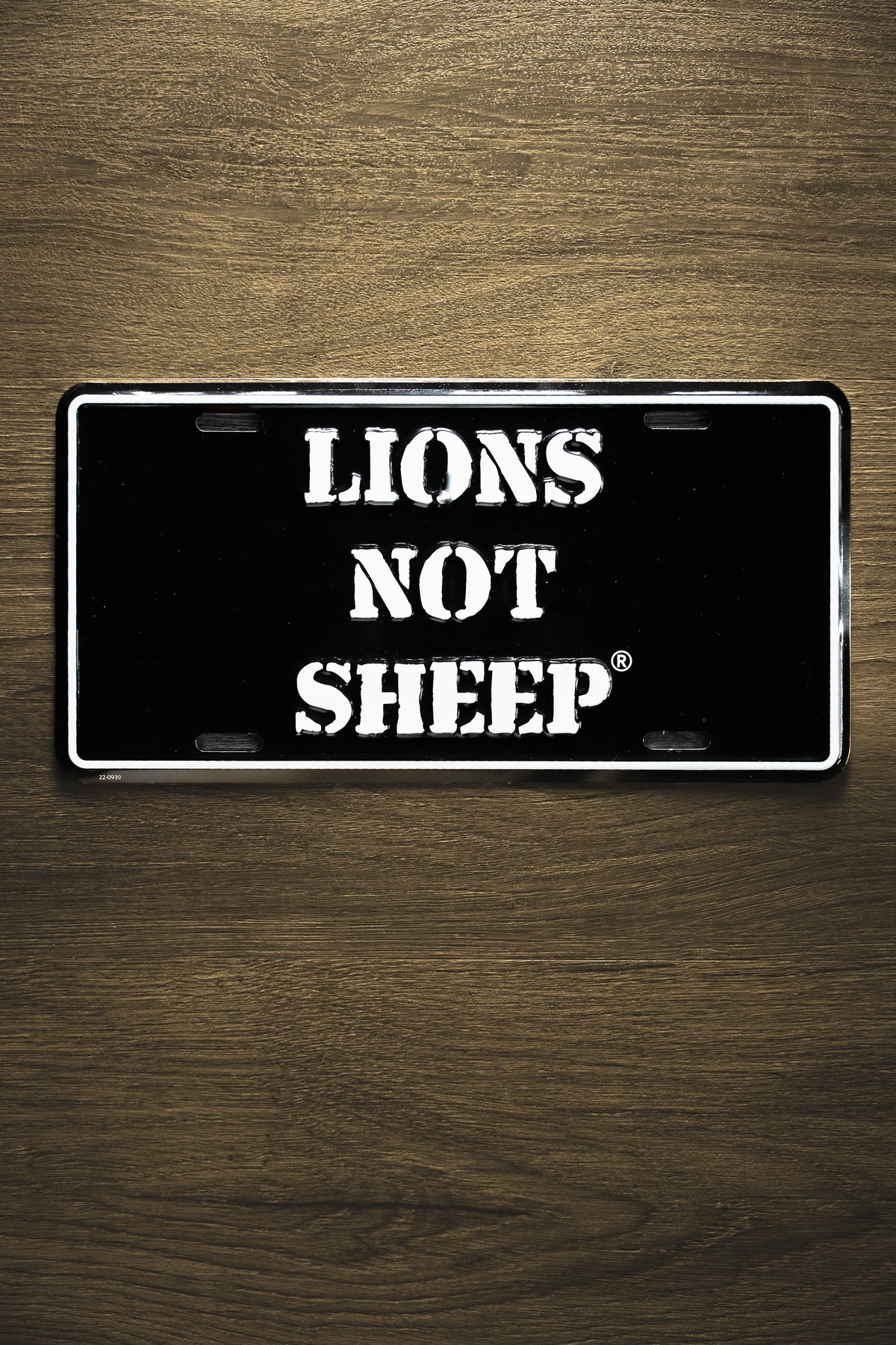 Lions Not Sheep &quot;OG&quot; License Plate - Lions Not Sheep ®