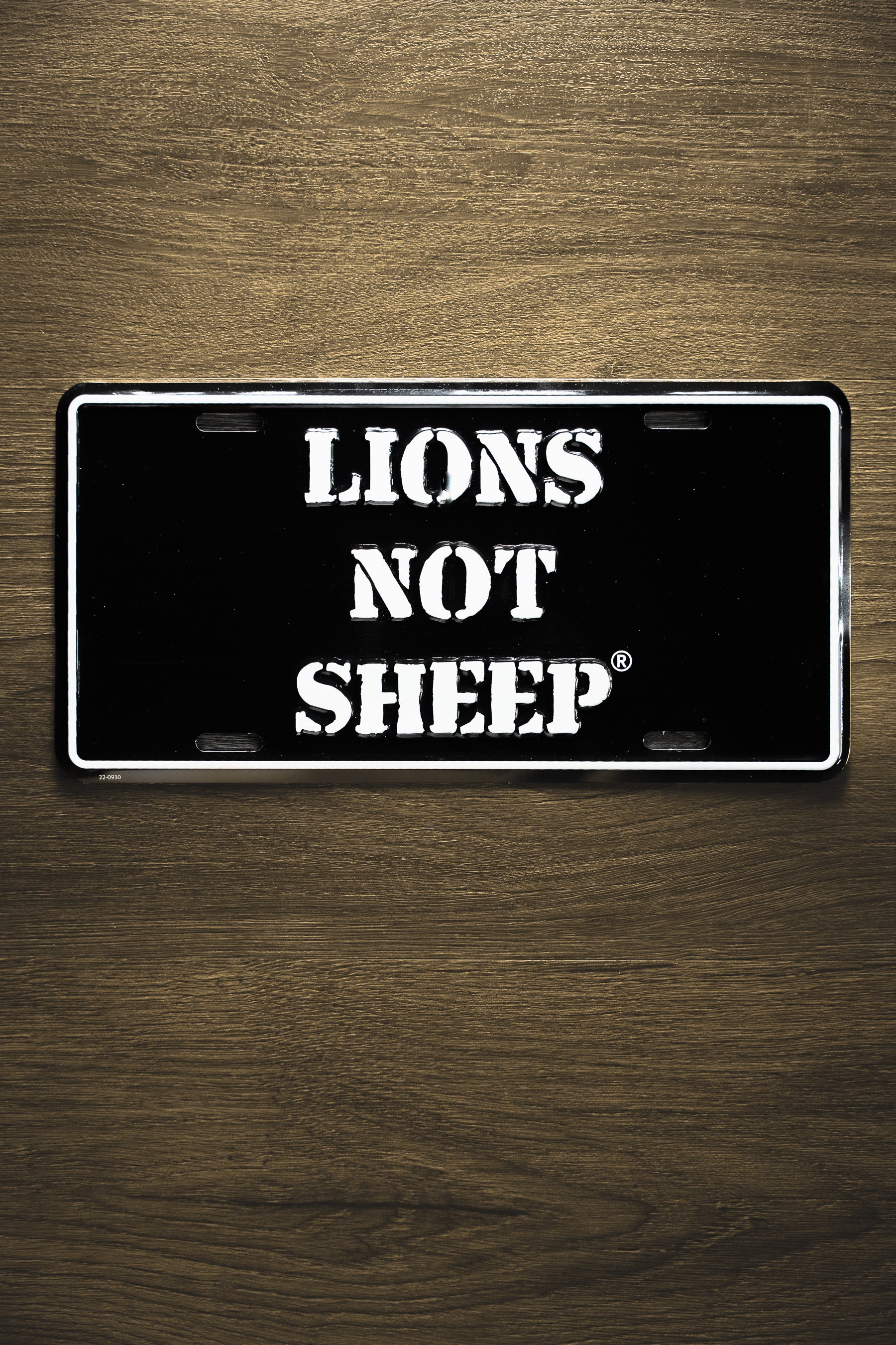 Lions Not Sheep "OG" License Plate - Lions Not Sheep ®