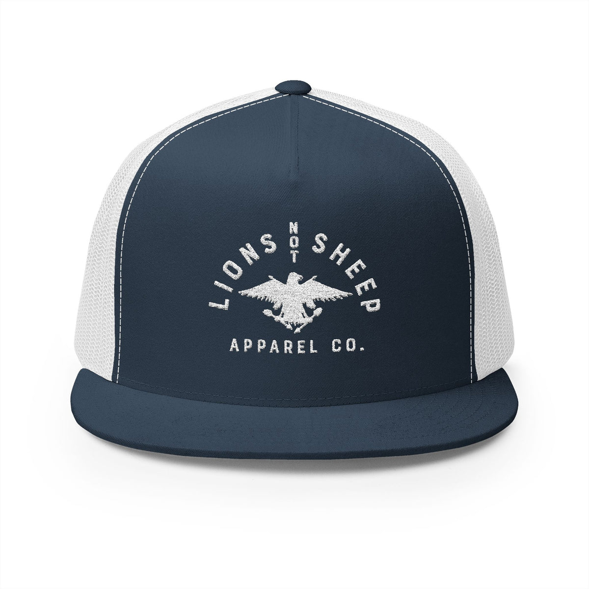 Lions Not Sheep &quot;Vintage Eagle&quot; 5 Panel Trucker Hat - Dark Version