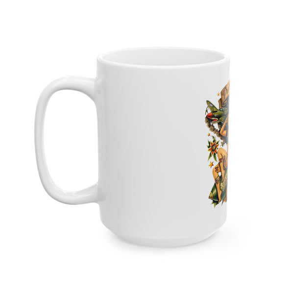 Lions Not Sheep "Pretty Payload" White Mug