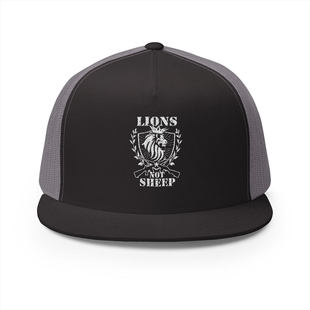 Lions Not Sheep &quot;Rifle&quot; 5 Panel Trucker Hat - Dark Version