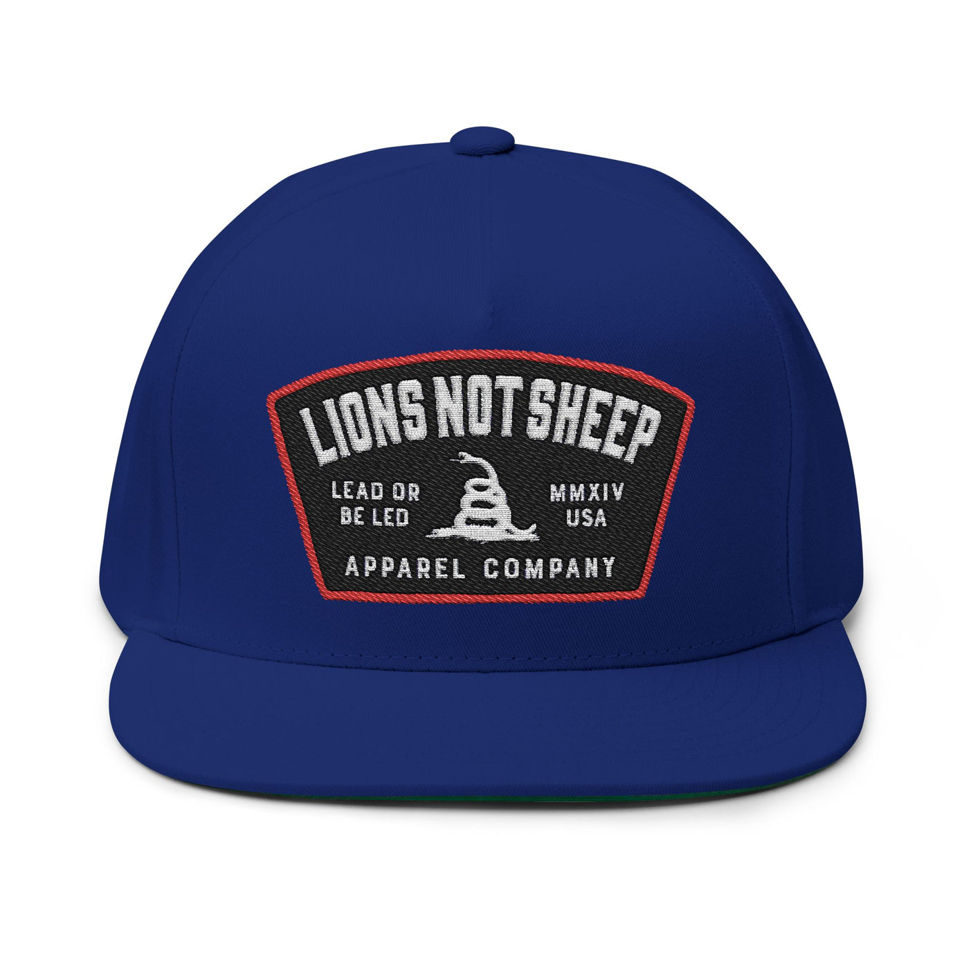 Lions Not Sheep "Lead From the Front" Flat Bill Hat Old