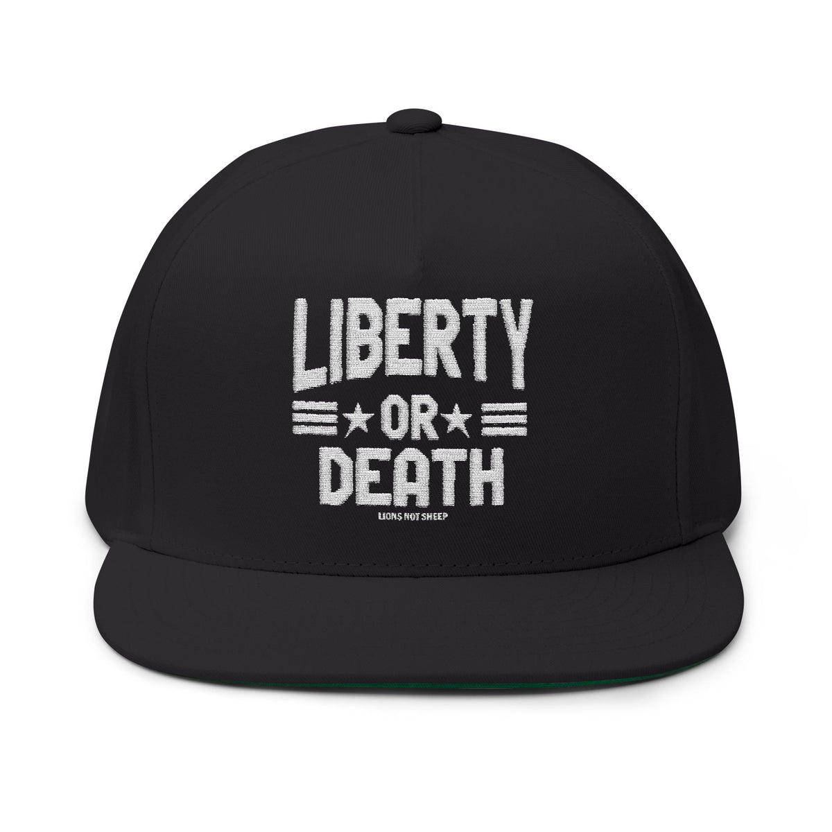 Lions Not Sheep &quot;Liberty or Death&quot; Flat Bill Hat - Dark Version
