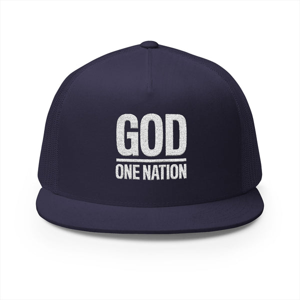 Lions Not Sheep "God's Nation" 5 Panel Trucker Hat - Dark Version Old