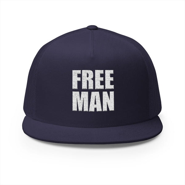Lions Not Sheep "Free Man" 5 Panel Trucker Hat - Dark Version Old