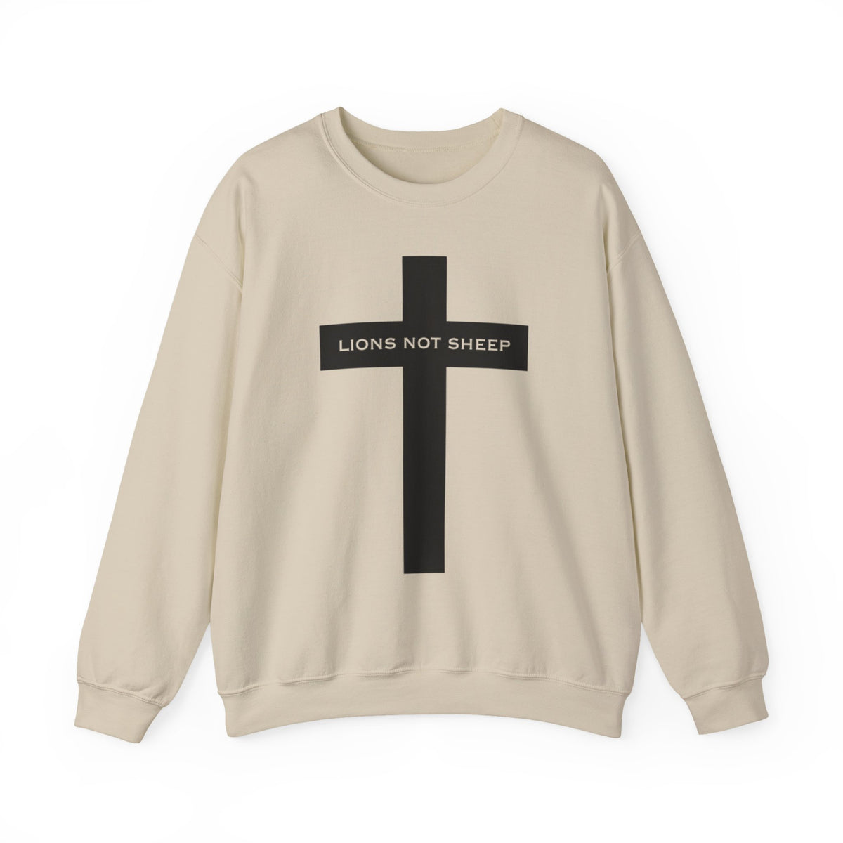 Lions Not Sheep "Cross" Unisex Crewneck Sweatshirt