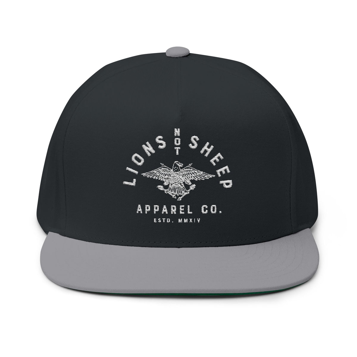 Lions Not Sheep &quot;Vintage Eagle&quot; Flat Bill Hat - Dark Version