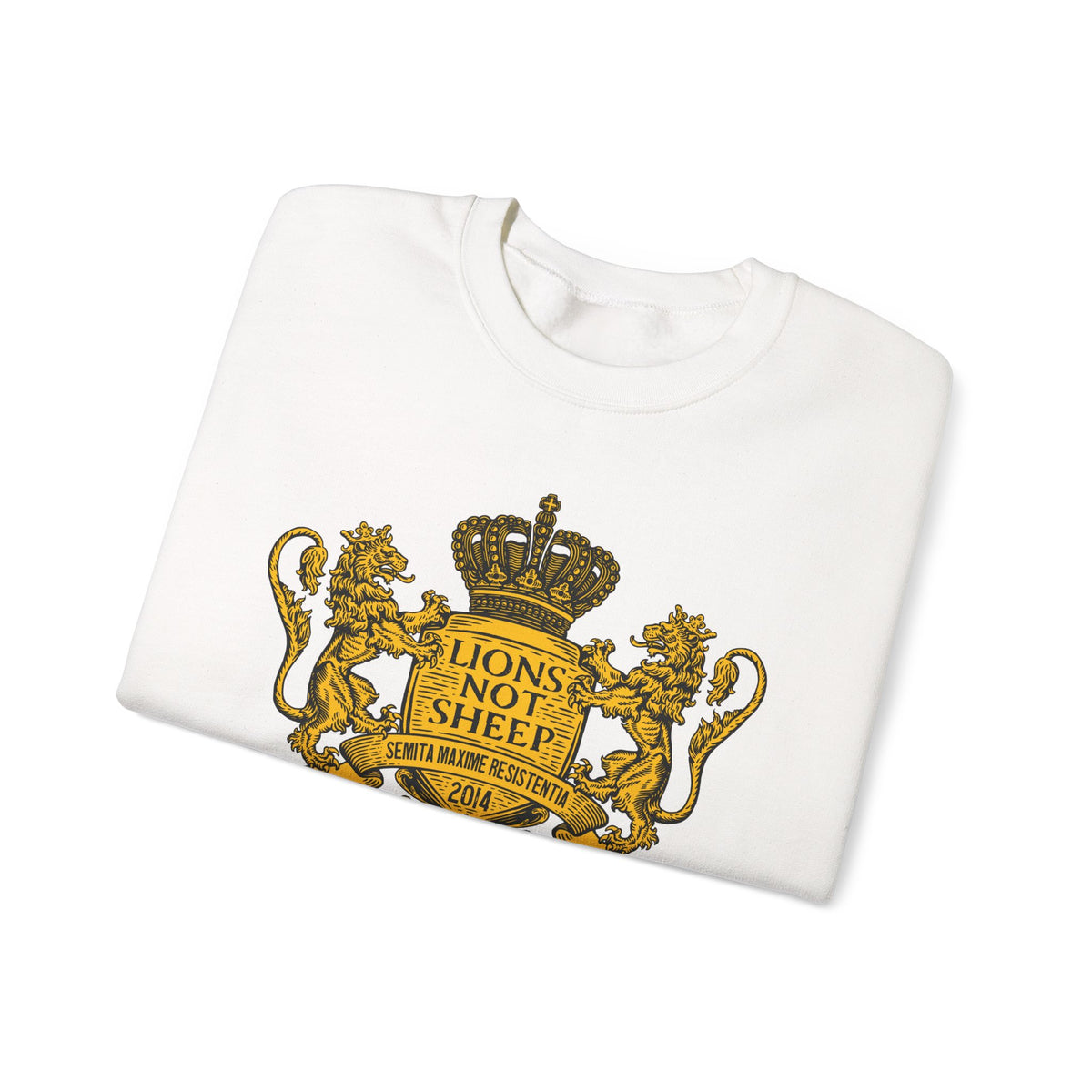 Lions Not Sheep "Coat of Arms" Unisex Crewneck Sweatshirt