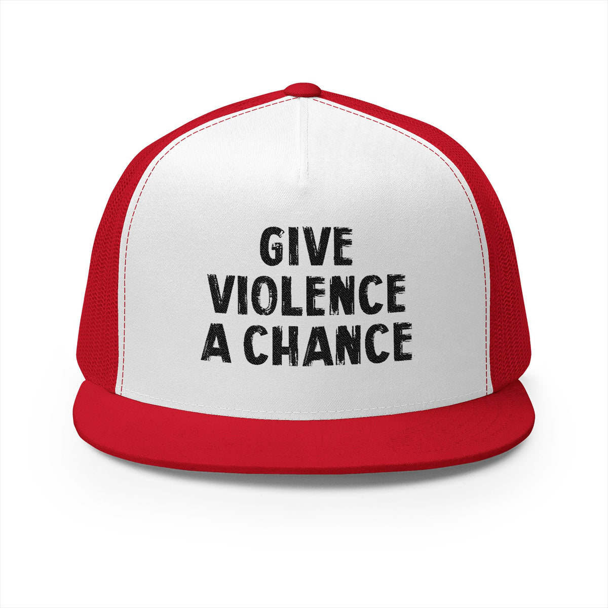 Lions Not Sheep &quot;Give Violence A Chance&quot; 5 Panel Trucker Hat - Light Version