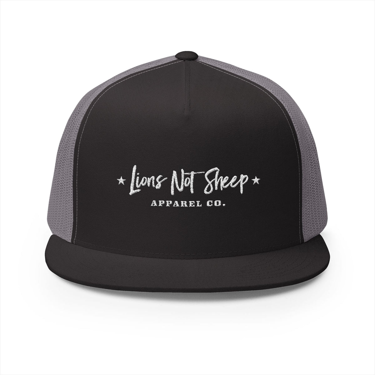 Lions Not Sheep &quot;Apparel Co.&quot; 5 Panel Trucker Hat - Dark Version