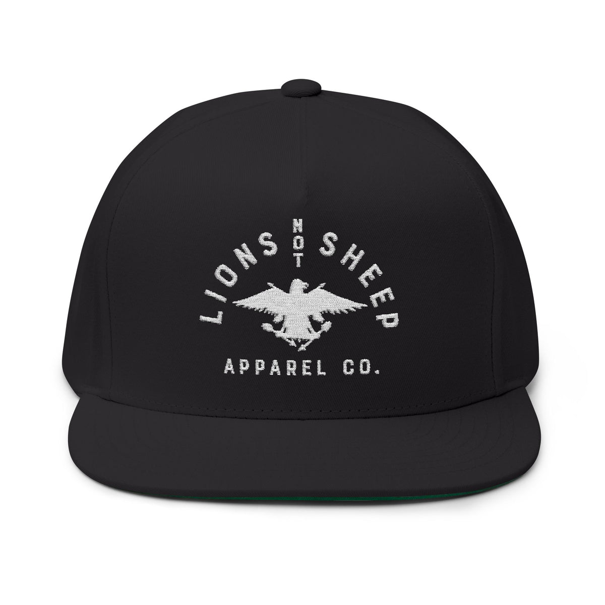 Lions Not Sheep &quot;Vintage Eagle&quot; Flat Bill Hat - Dark Version