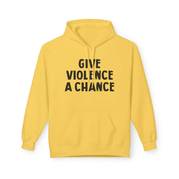 Lions Not Sheep "Give Violence A Chance" Softstyle Fleece Hoodie