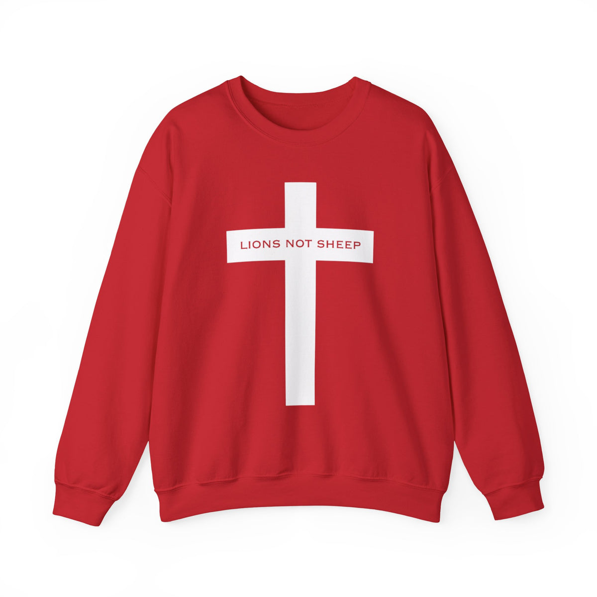 Lions Not Sheep "Cross" Unisex Crewneck Sweatshirt