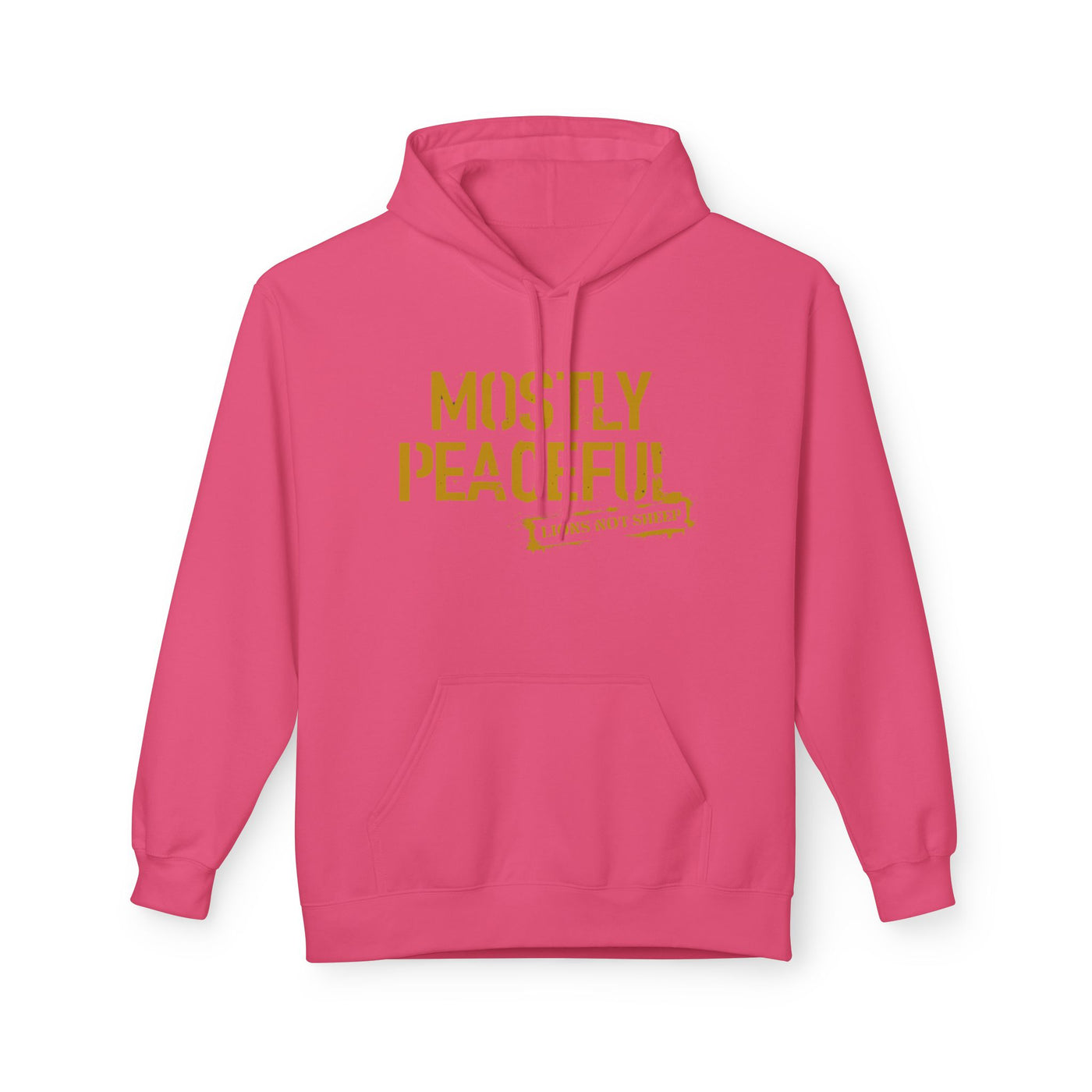 Lions Not Sheep "Mostly Peaceful" Softstyle Fleece Hoodie