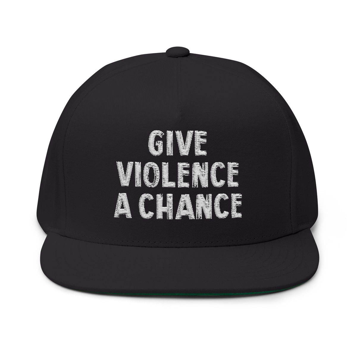 Lions Not Sheep &quot;Give Violence A Chance&quot; Flat Bill Hat - Dark Version