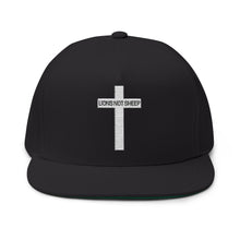 Lions Not Sheep "Cross" Flat Bill Hat - Dark Version Old
