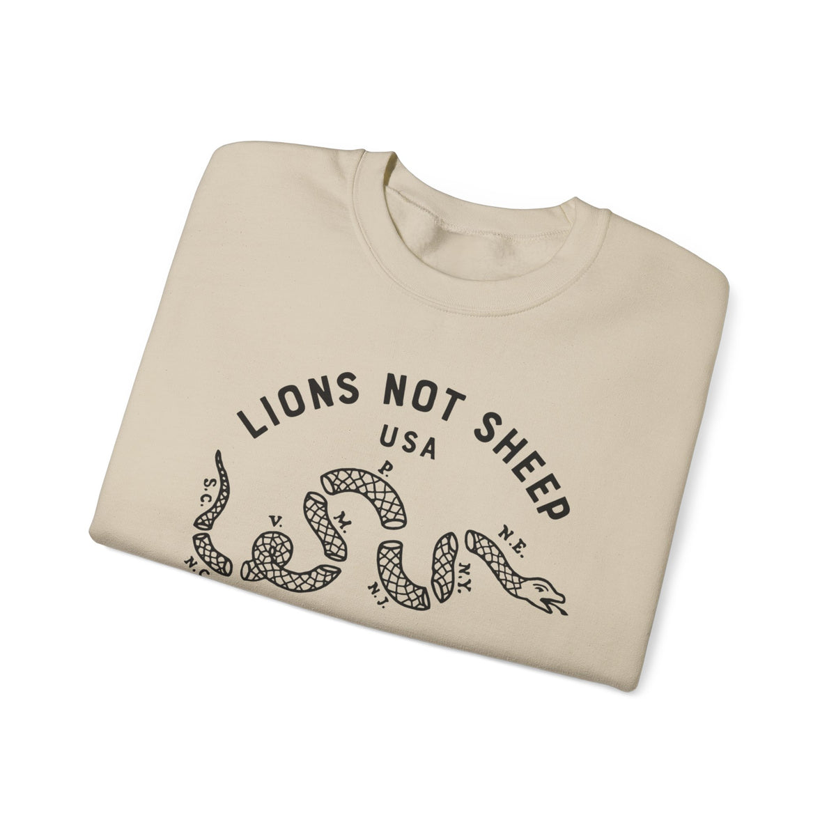 Lions Not Sheep "Vintage Snake" Unisex Crewneck Sweatshirt