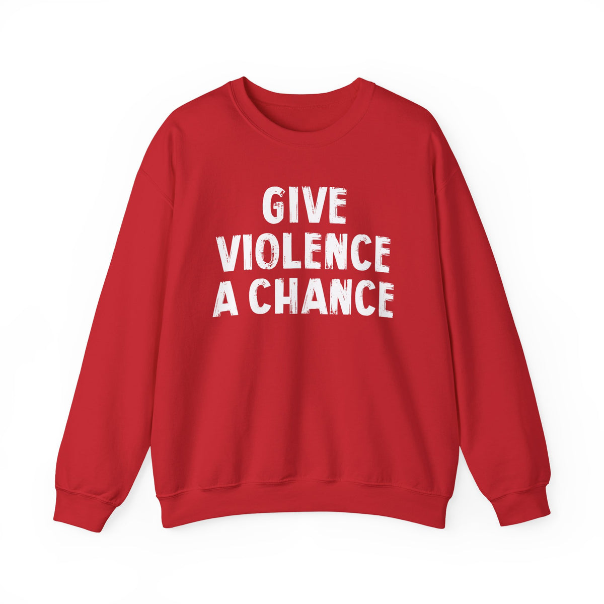 Lions Not Sheep "Give Violence A Chance" Unisex Crewneck Sweatshirt