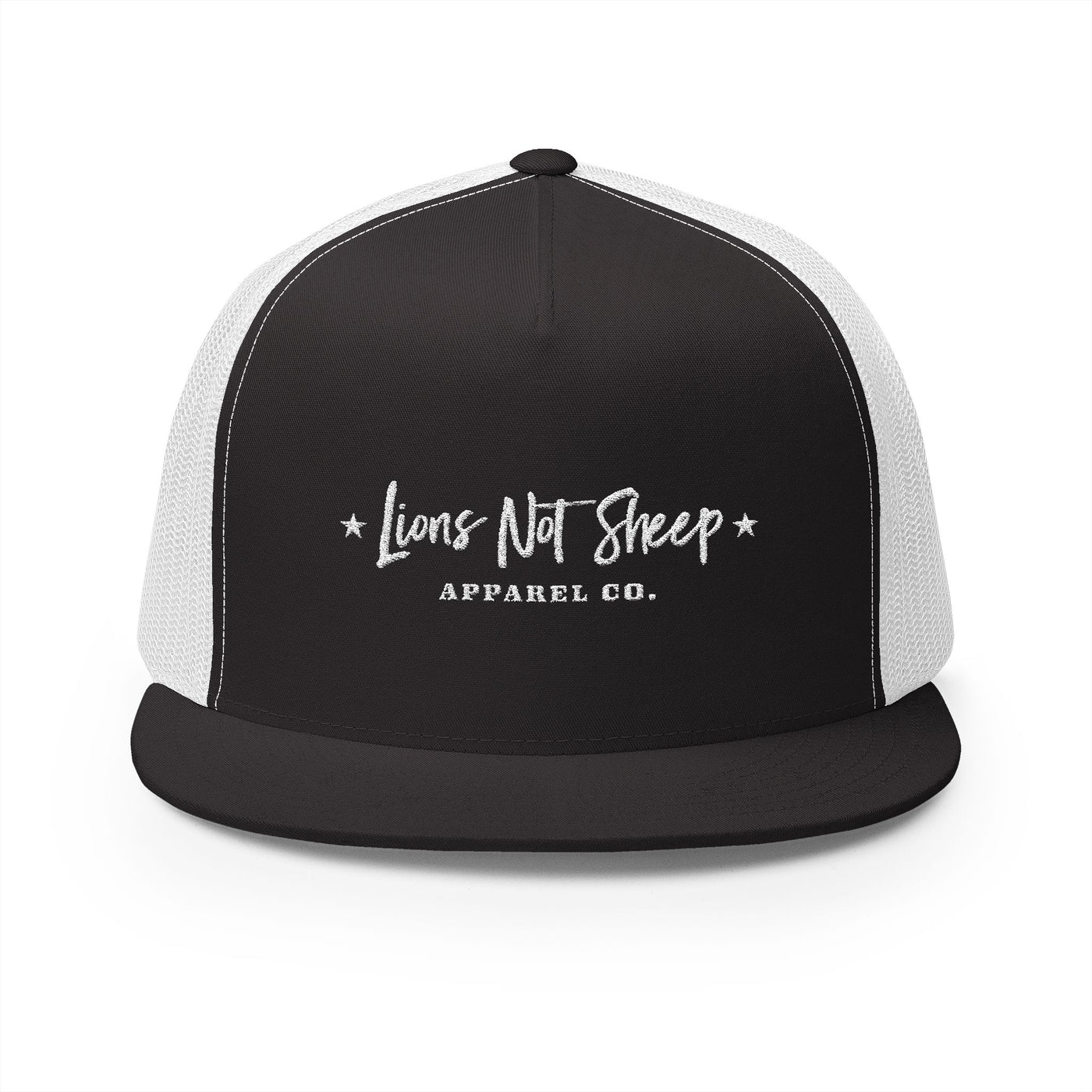 Lions Not Sheep "Apparel Co." 5 Panel Trucker Hat - Dark Version Old