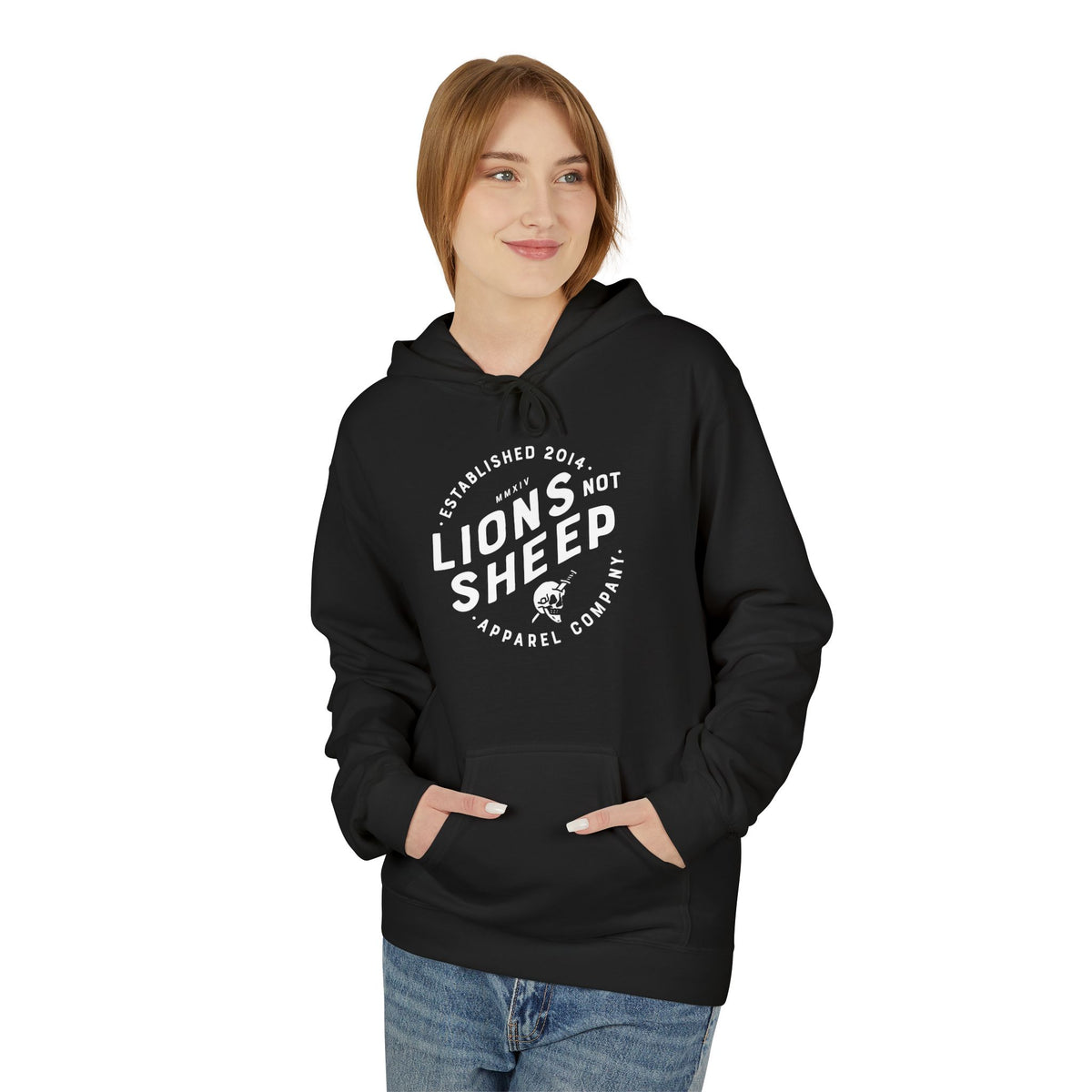 Lions Not Sheep "Vintage Skull" Softstyle Fleece Hoodie