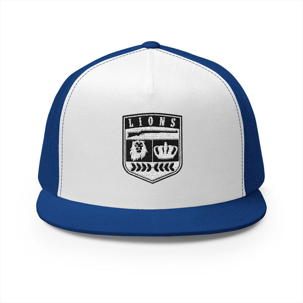 Lions Not Sheep "Crest" 5 Panel Trucker Hat - Light Version Old
