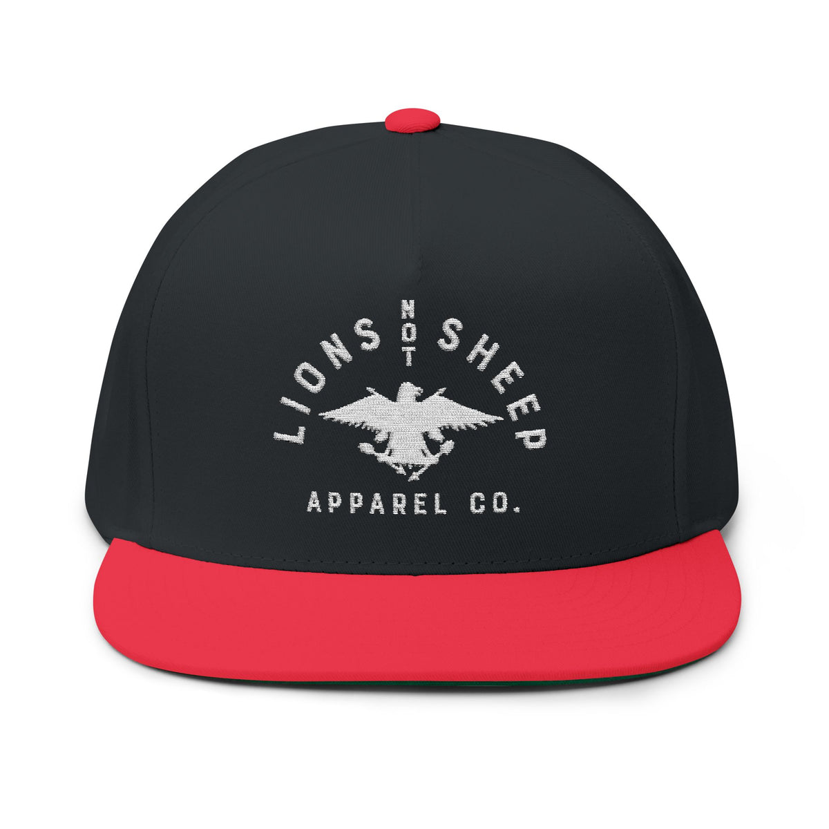 Lions Not Sheep &quot;Vintage Eagle&quot; Flat Bill Hat - Dark Version