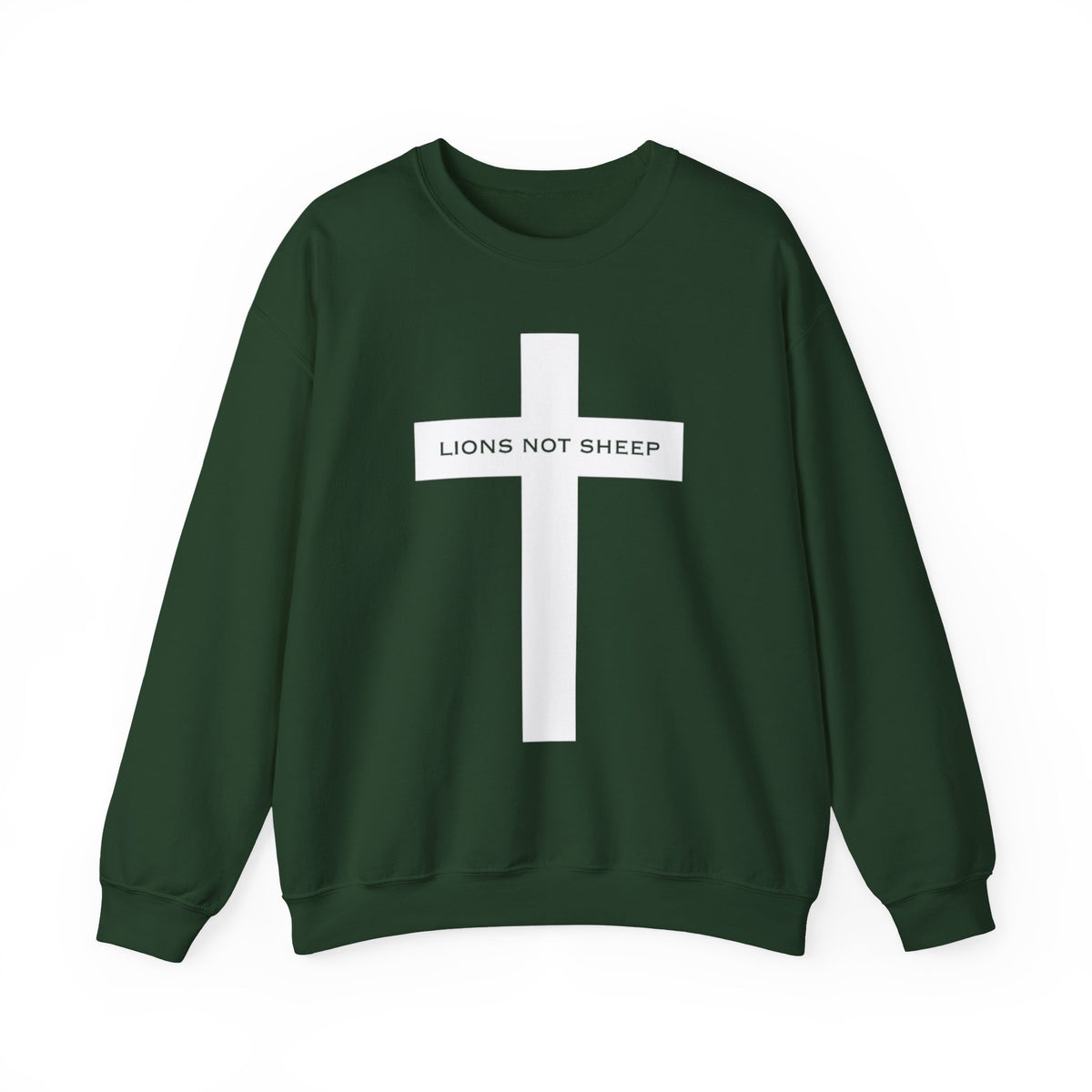 Lions Not Sheep "Cross" Unisex Crewneck Sweatshirt