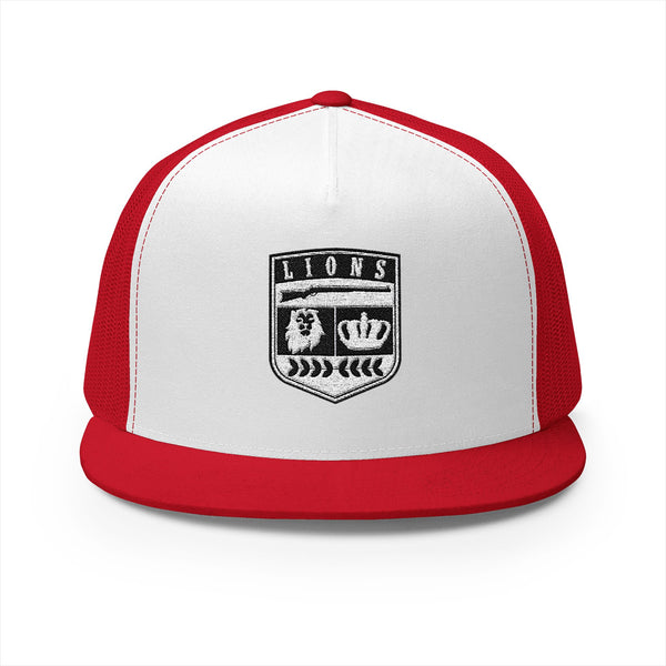Lions Not Sheep "Crest" 5 Panel Trucker Hat - Light Version Old