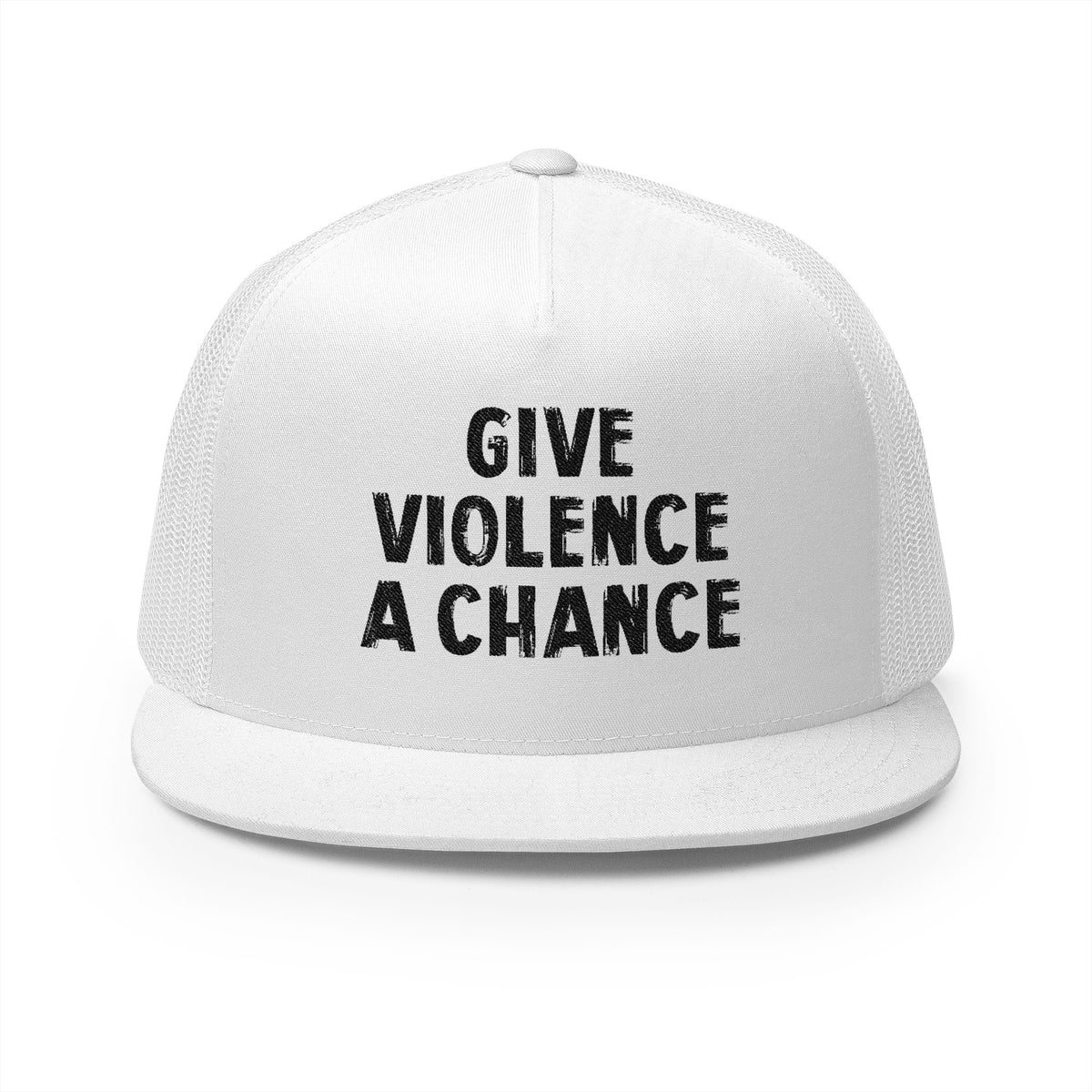 Lions Not Sheep &quot;Give Violence A Chance&quot; 5 Panel Trucker Hat - Light Version