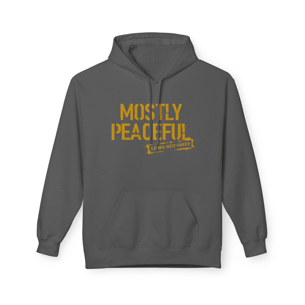 Lions Not Sheep "Mostly Peaceful" Softstyle Fleece Hoodie