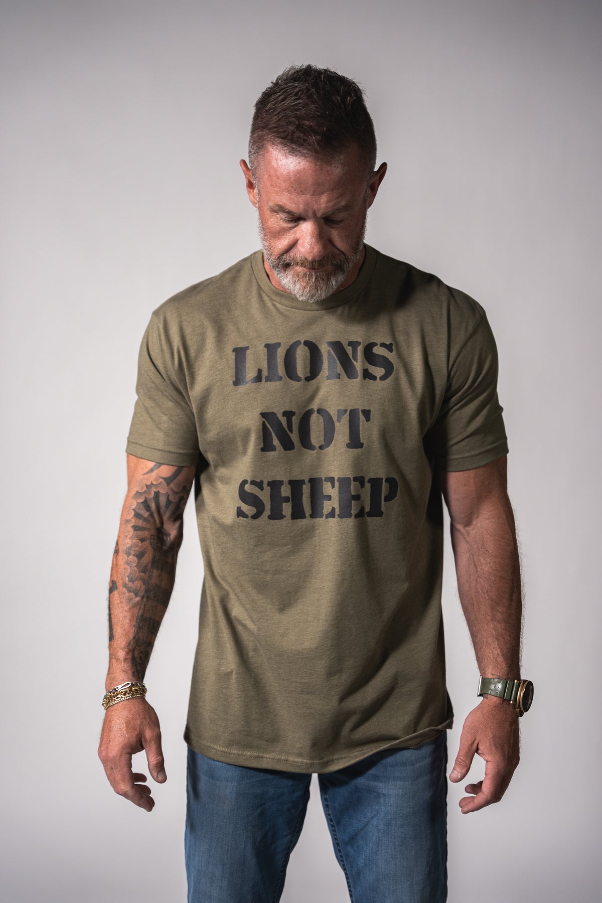 Lions Not Sheep &quot;OG&quot; Tee (Military Green)
