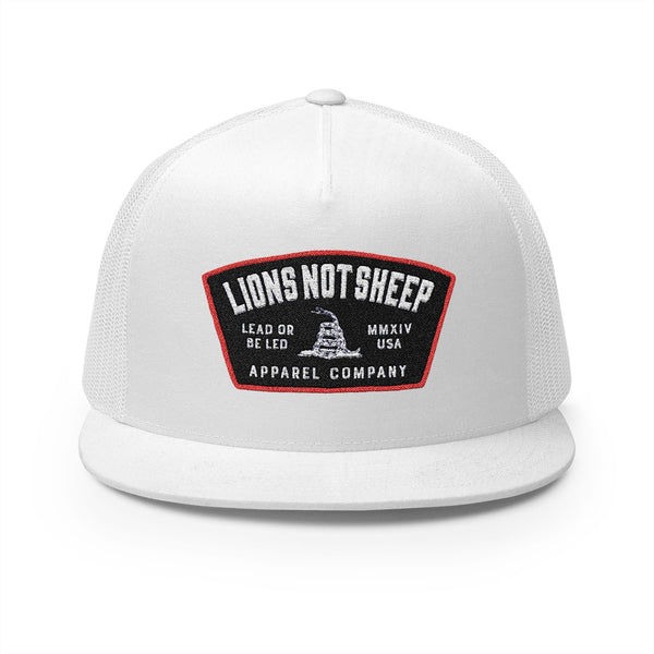 Lions Not Sheep "Lead From the Front" 5 Panel Trucker Hat Old