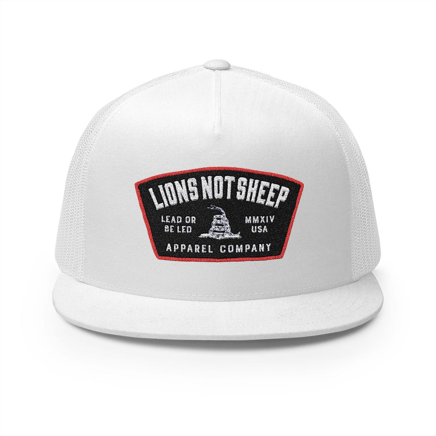 Lions Not Sheep "Lead From the Front" 5 Panel Trucker Hat Old