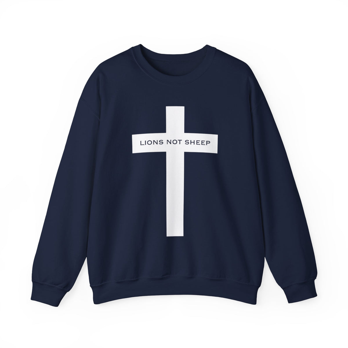 Lions Not Sheep "Cross" Unisex Crewneck Sweatshirt