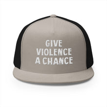 Lions Not Sheep "Give Violence A Chance" 5 Panel Trucker Hat - Dark Version Old