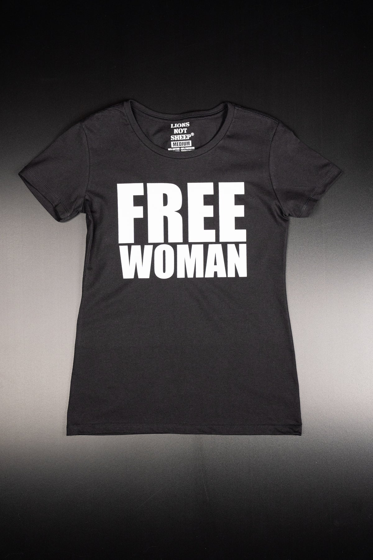FREE WOMAN Womens Tee - Lions Not Sheep ®
