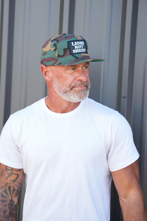 Lions Not Sheep "OG" SnapBack Hat - Green Camo