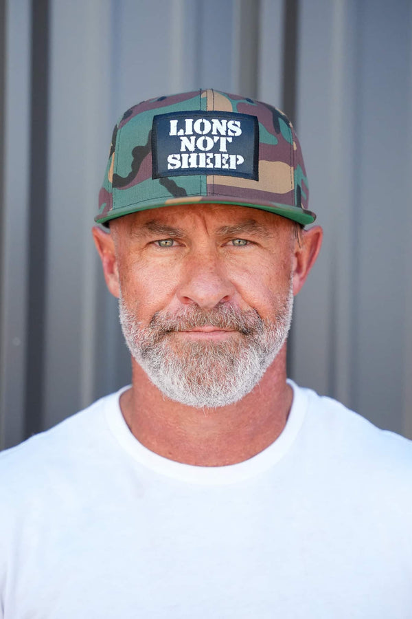Lions Not Sheep "OG" SnapBack Hat - Green Camo